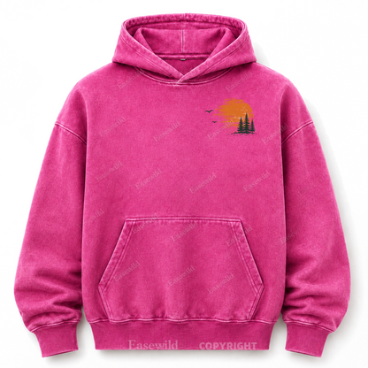 Somewhere Between Lost & Free Washed Graphic Hoodie