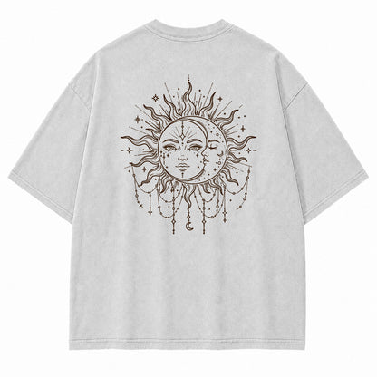 Sun Moon Celestial Spirit Graphic T-Shirt