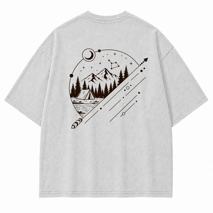 Celestial Mountain Camp Graphic T-Shirt