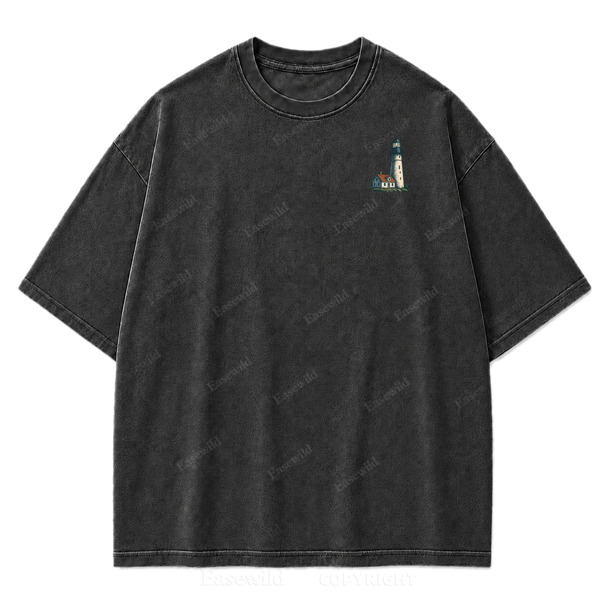 Salt Air Lighthouse Washed Print Tee