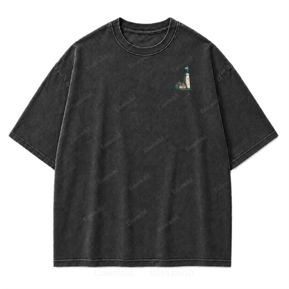 Salt Air Lighthouse Washed Print Tee