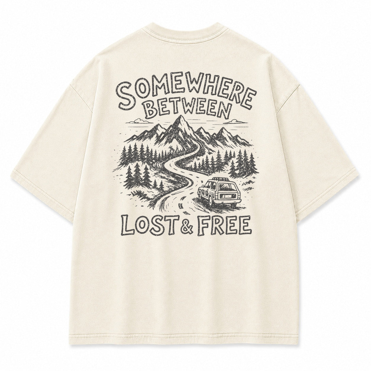 Somewhere Between Lost & Free Graphic T-Shirt