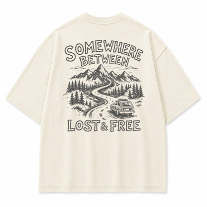 Somewhere Between Lost & Free Graphic T-Shirt