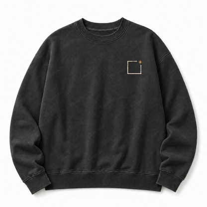 "Don't Box Me In" Graphic Washed Sweatshirt