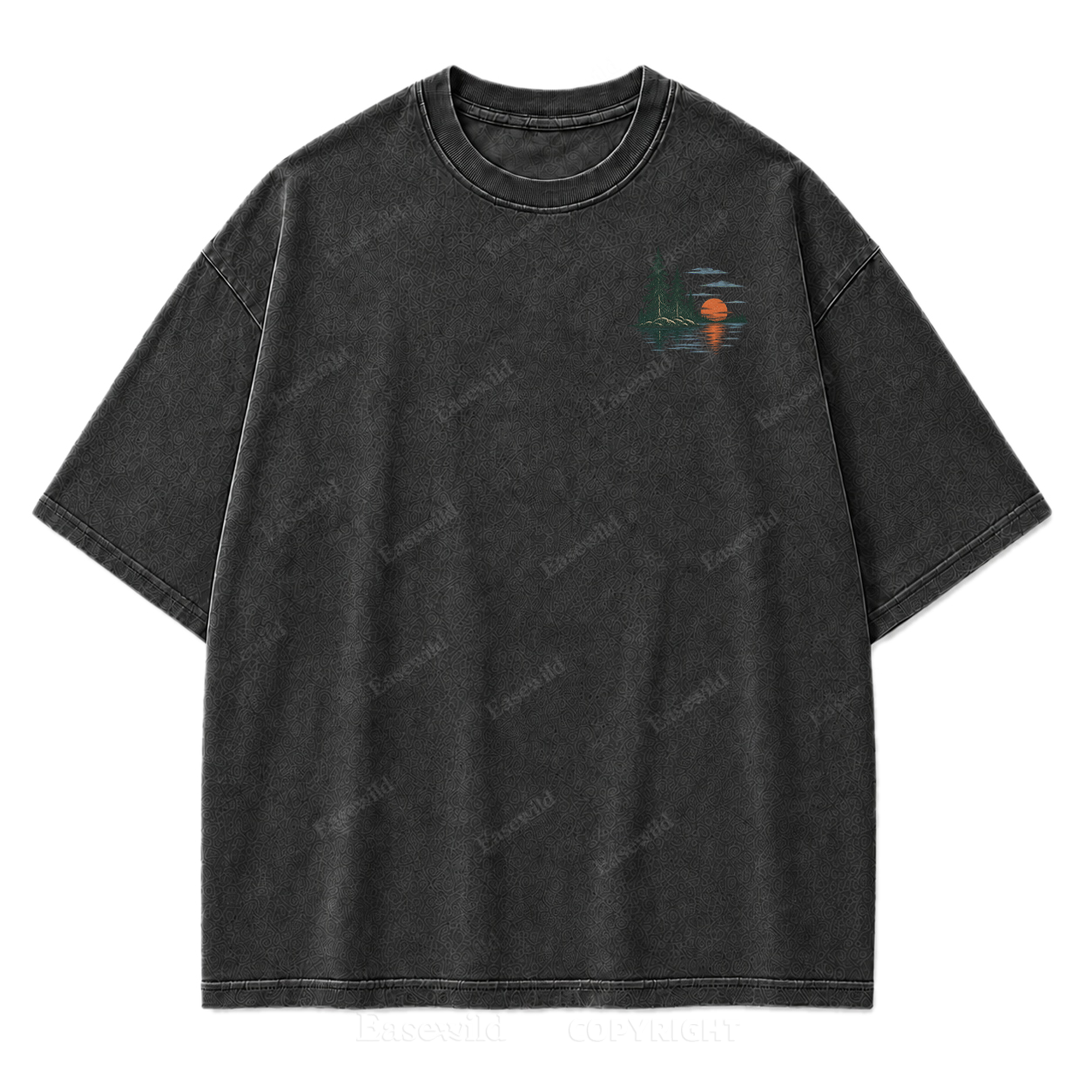 T-Shirt mit gewaschenem Aufdruck: Wo Seetage zu Erinnerungen werden