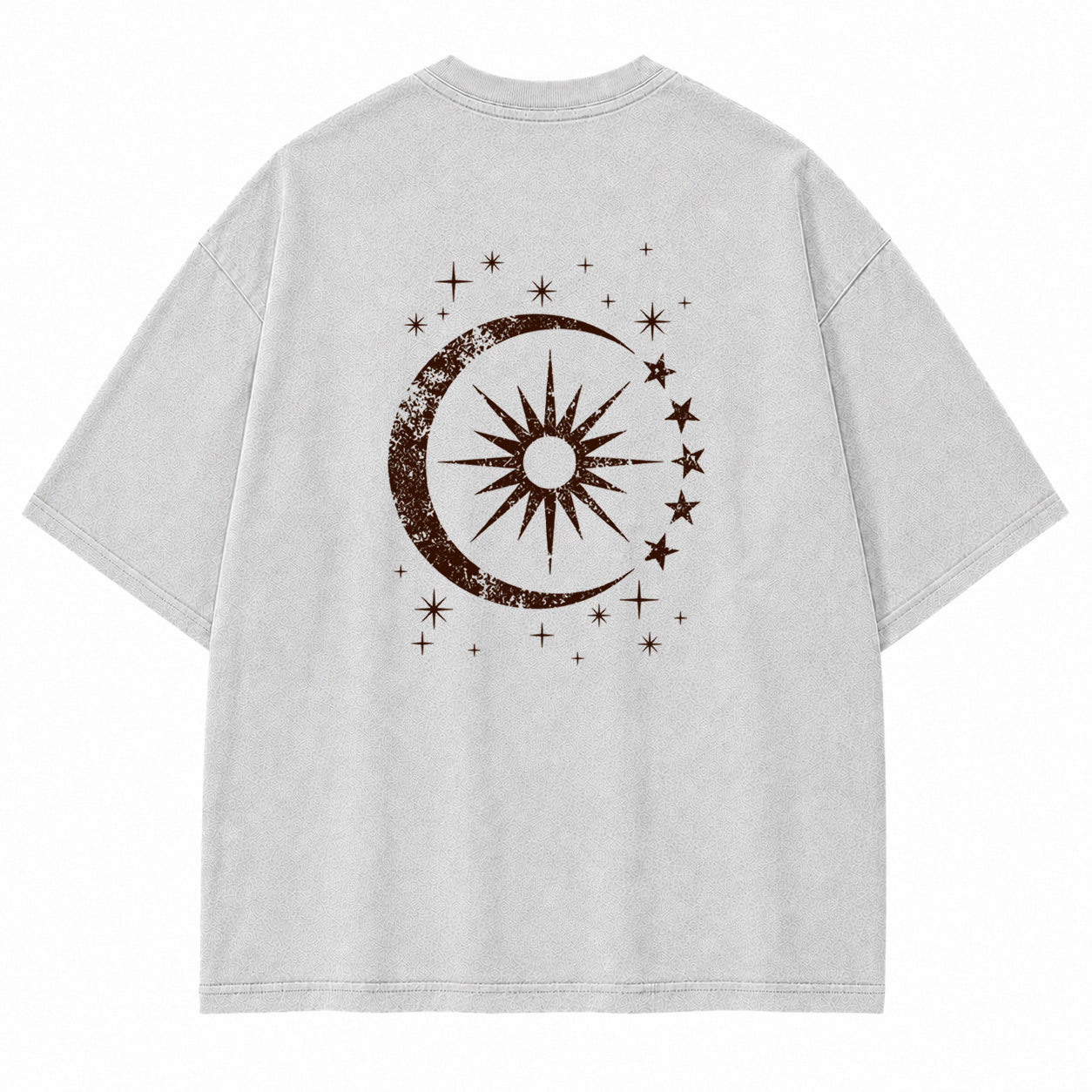 Cosmic Crescent Sunburst Graphic T-Shirt