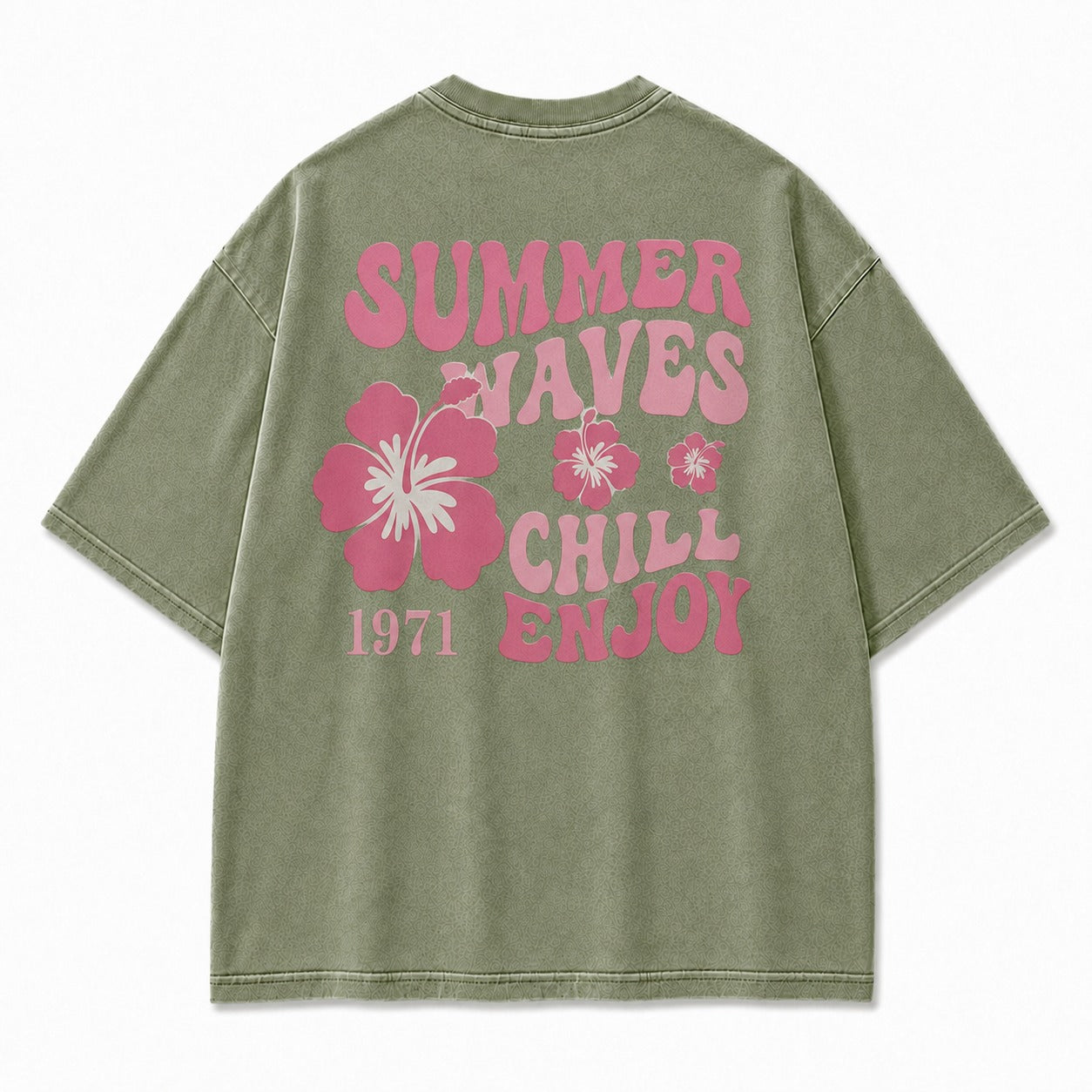 Summer Waves Chill Enjoy Washed Tee