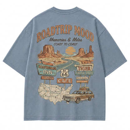 Coast to Coast Roadtrip Washed T-Shirt