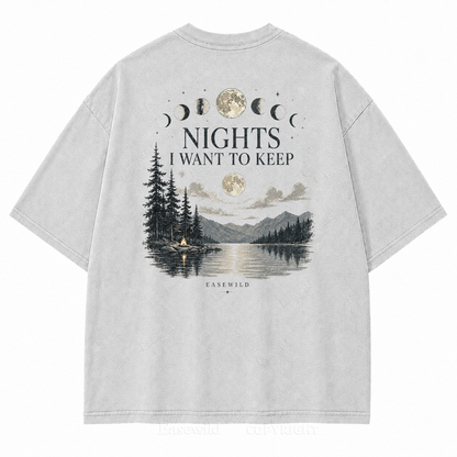 Nights I Want to Keep Washed Back Print Tee