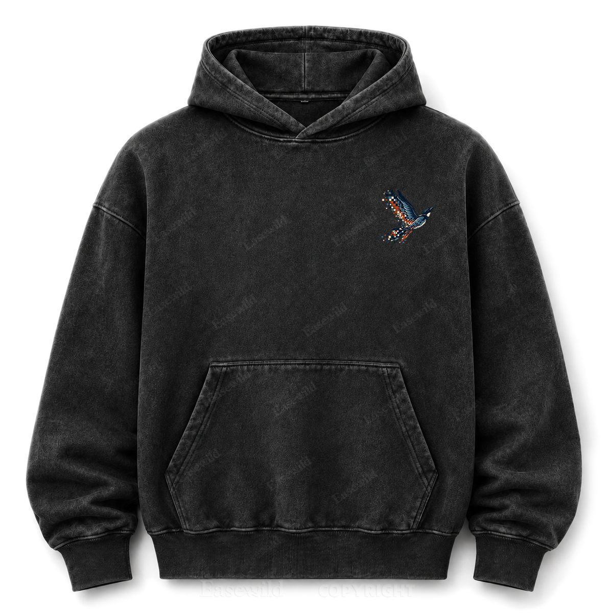 Pixel to Peaks Washed Graphic Hoodie