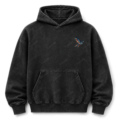 Pixel to Peaks Washed Graphic Hoodie