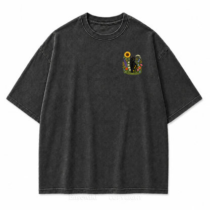 Wild Garden Black Cat Print Tee