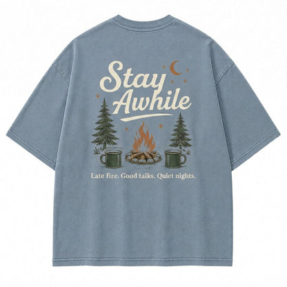 Stay Awhile Campfire Nights Graphic Tee