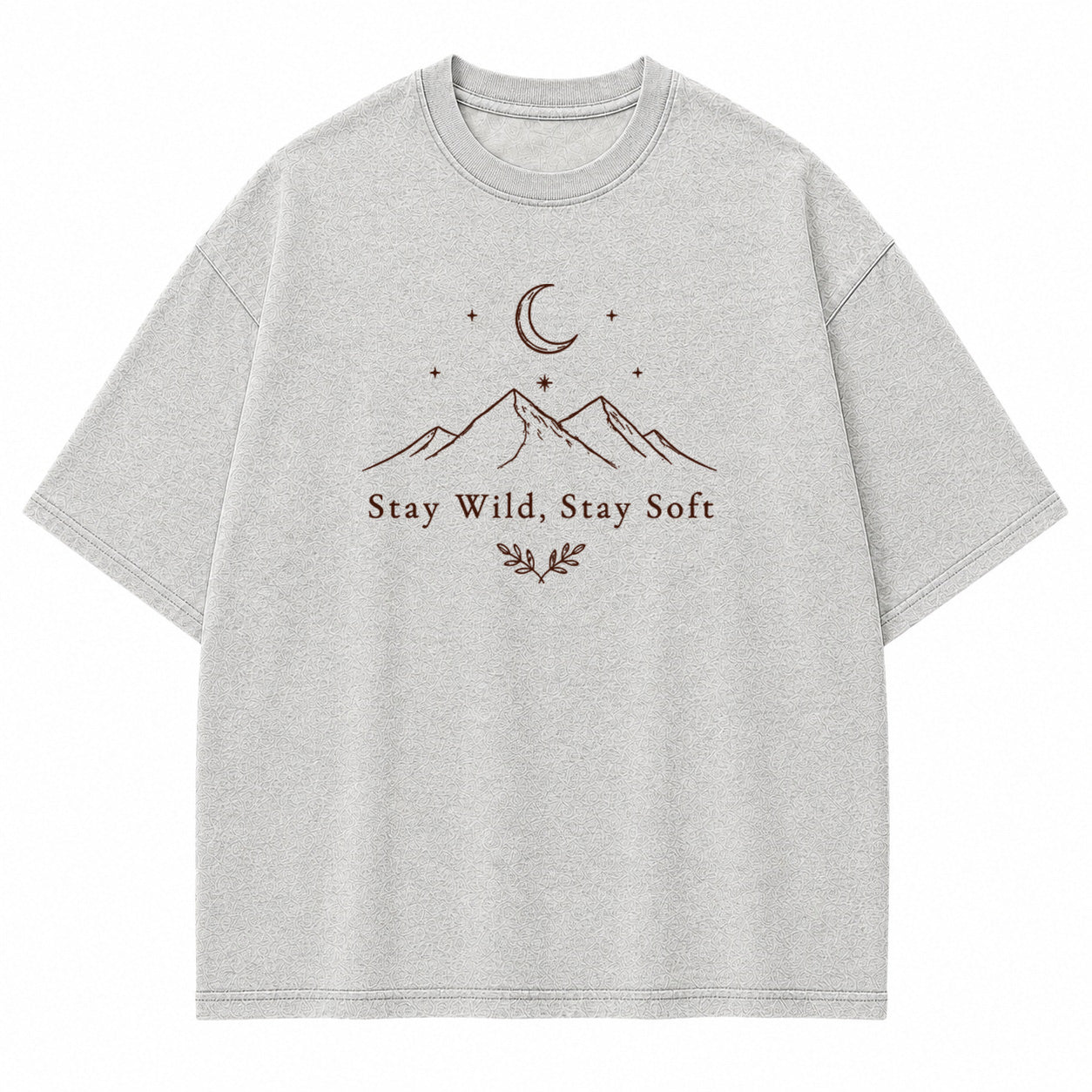 Stay Wild Stay Soft Mountain Moon Graphic T-Shirt