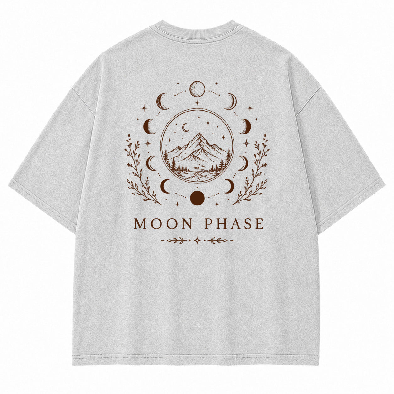 Moon Phase Mountain Graphic T-Shirt