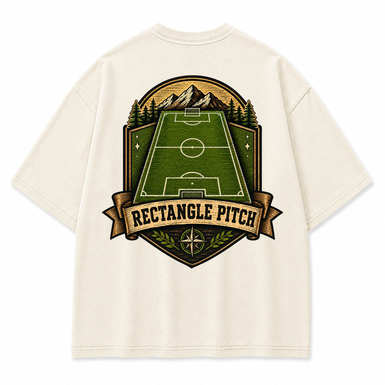 Rectangle Pitch Vintage Graphic T-Shirt