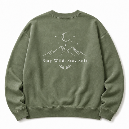 Stay Wild Stay Soft Washed Graphic Sweatshirt