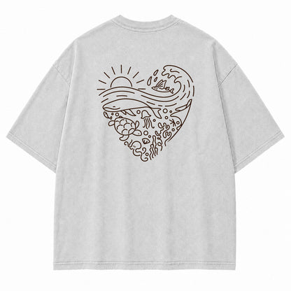 Coastal Wave Harmony Graphic T-Shirt