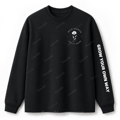 Wild Flower Minimal Graphic Long Sleeve Tee