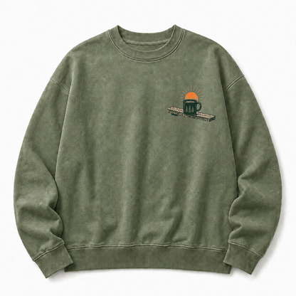 Slow Mornings Washed Graphic Sweatshirt