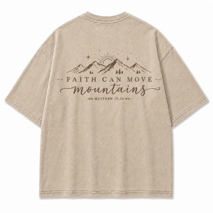 Faith Moves Mountains Inspirational T-Shirt