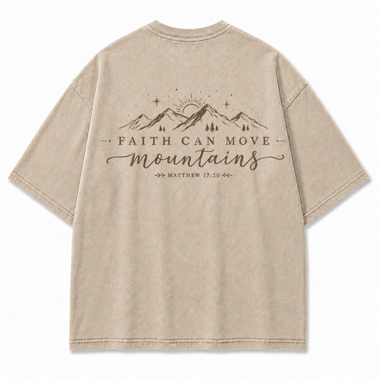 Faith Moves Mountains Inspirational T-Shirt