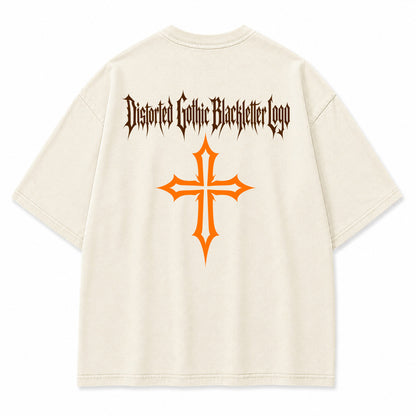Gothic Cross Blackletter Graphic T-Shirt
