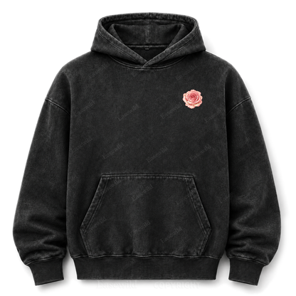 Love Grows Wild Here Vintage Floral Washed Graphic Hoodie
