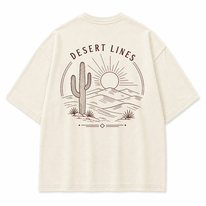 Desert Lines Minimal Graphic T-Shirt