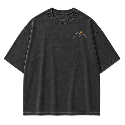 Keep Going Mountain Washed Print Tee