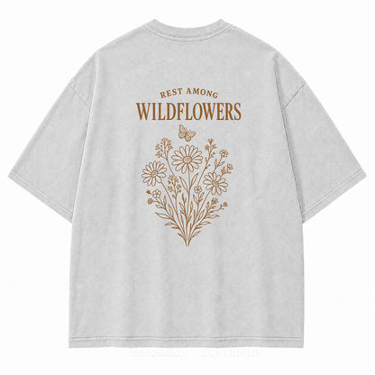 Rest Among Wildflowers Graphic Back Print Tee