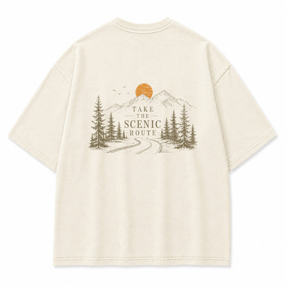 Take The Scenic Route Graphic T-Shirt
