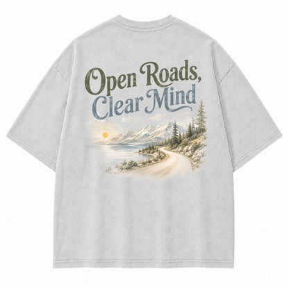 Open Roads Clear Mind Graphic T-Shirt