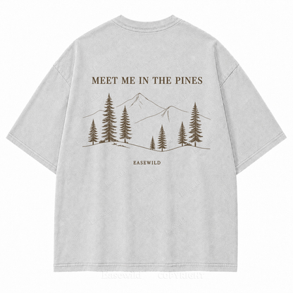 Meet Me in the Pines Washed Back Print Tee