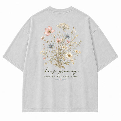 Keep Growing Floral Graphic T-Shirt