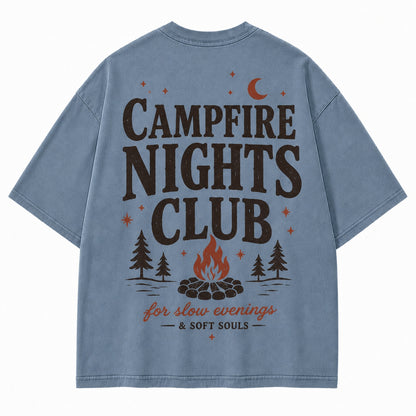 Campfire Nights Club Relaxed Graphic Tee