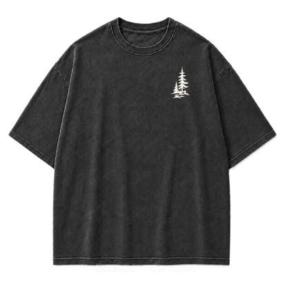Go Somewhere Quiet Washed Print Tee