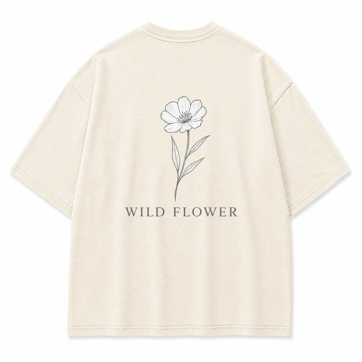 Wild Flower Line Art Graphic T-Shirt