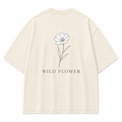 Wild Flower Line Art Graphic T-Shirt