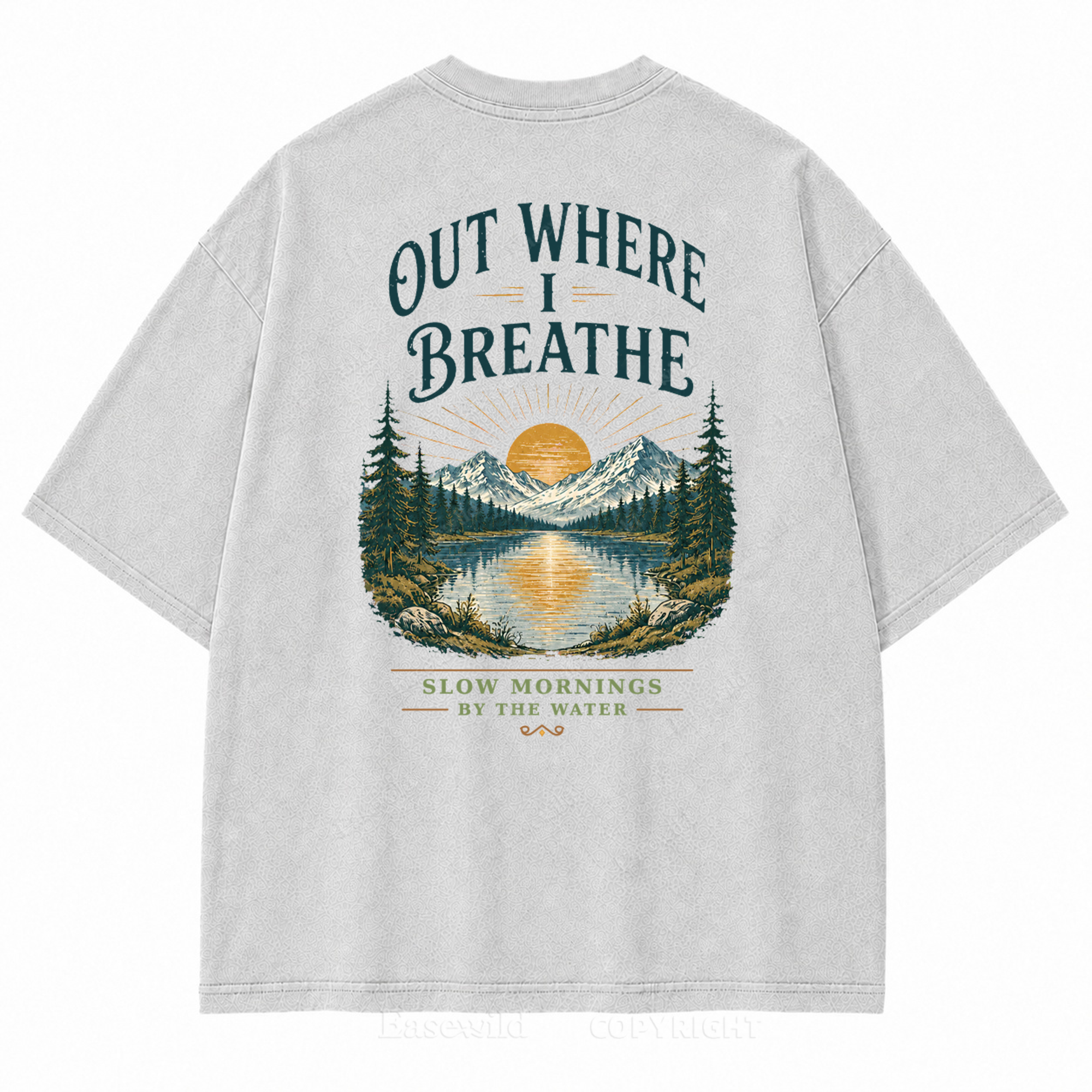 Out Where I Breathe Washed Back Print Tee