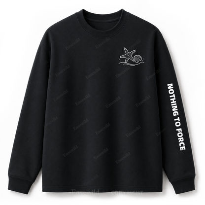 Ocean Breeze Wave Washed Graphic Long Sleeve Tee