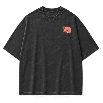 Soft Bloom Floral Washed Print Tee