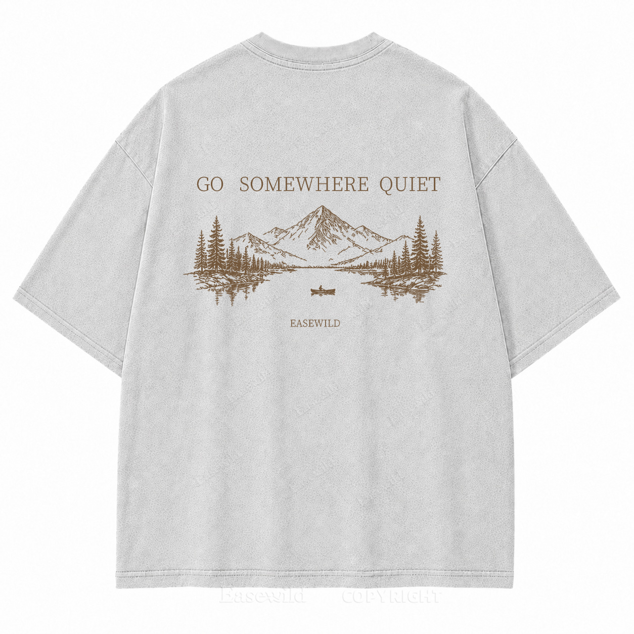 Go Somewhere Quiet Washed Back Print Tee