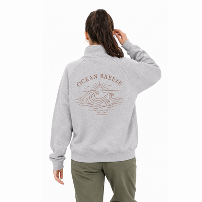 Ocean Breeze Shoreline Zip Pullover Sweatshirt
