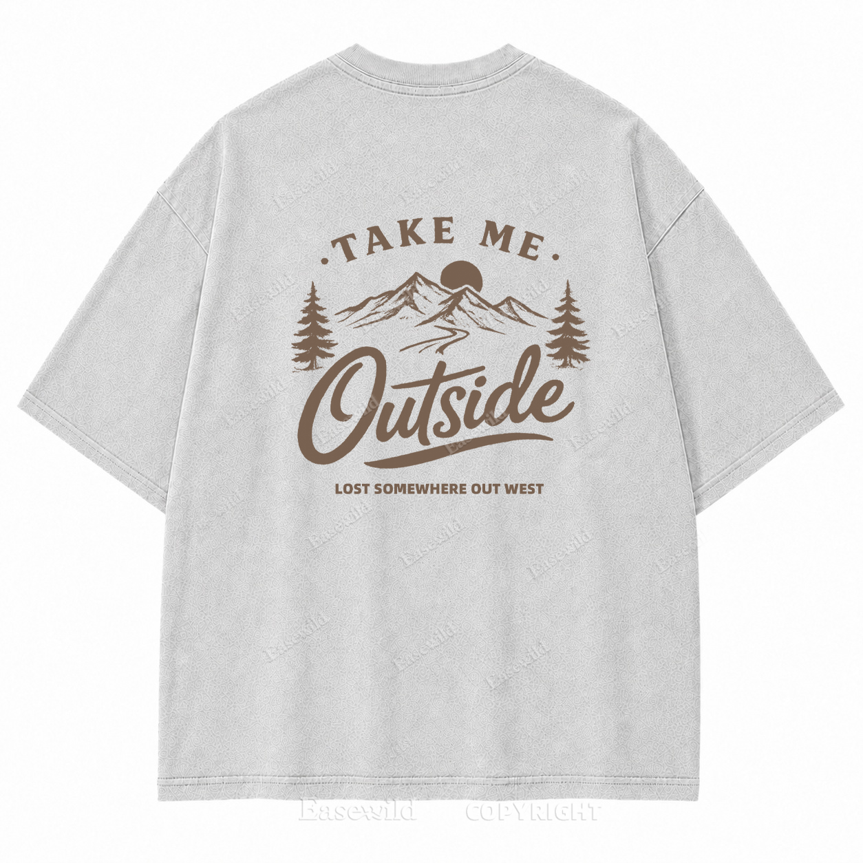 Take Me Outside Vintage Outdoor Washed Back Print Tee