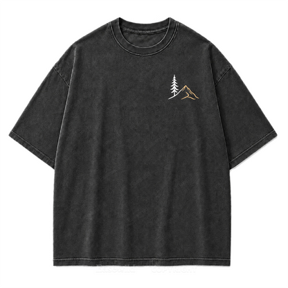 Stay Wild Stay Free Horizon Washed Print Tee