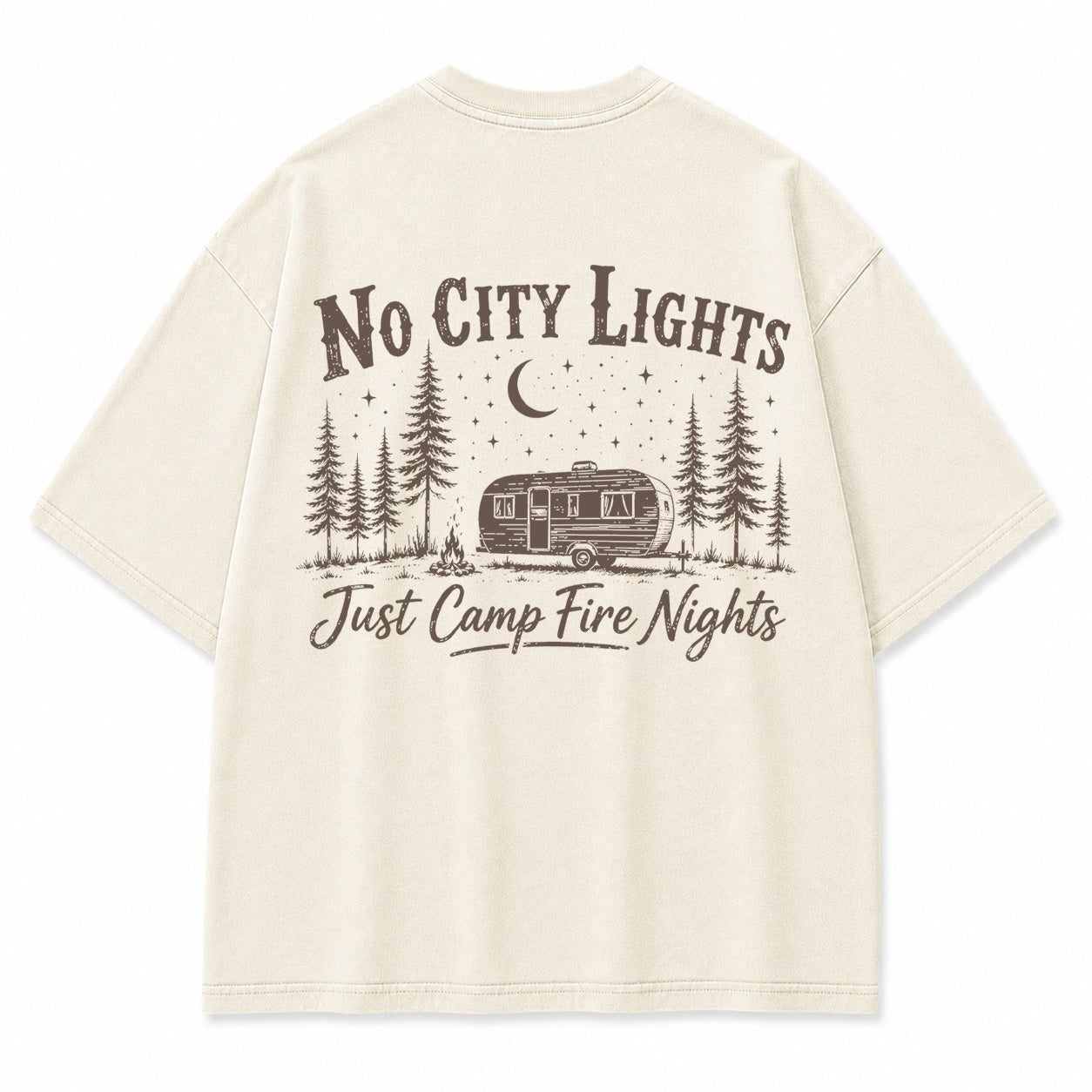 No City Lights Campfire Graphic T-Shirt