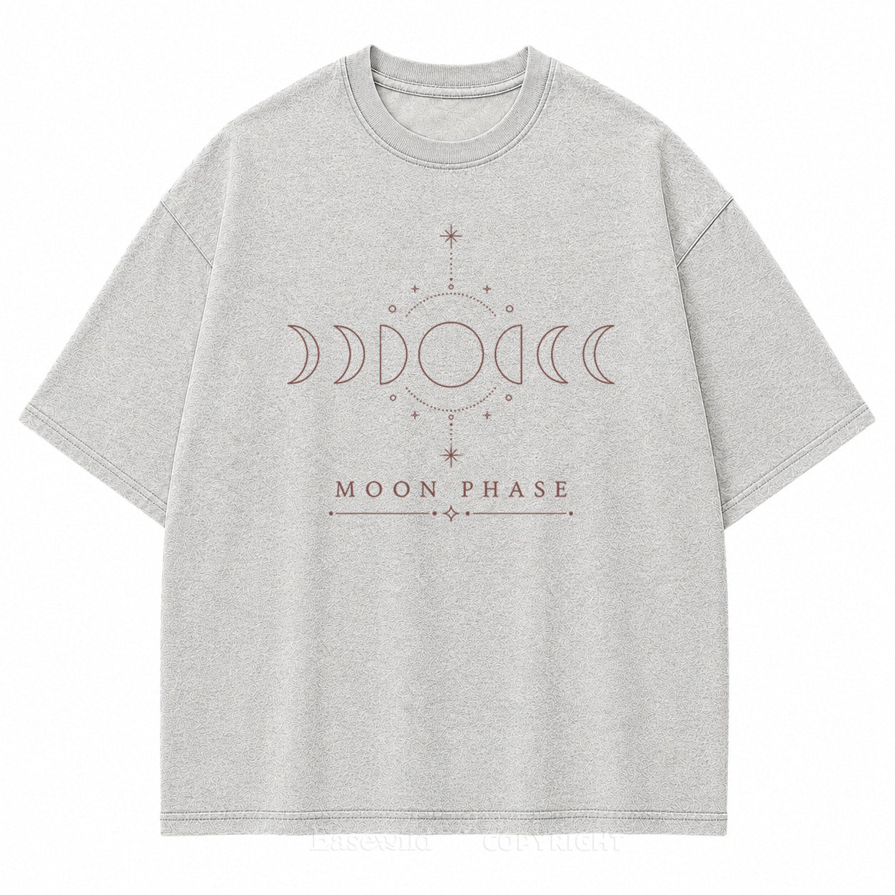 Moon Phase Minimal Celestial Washed Print Tee