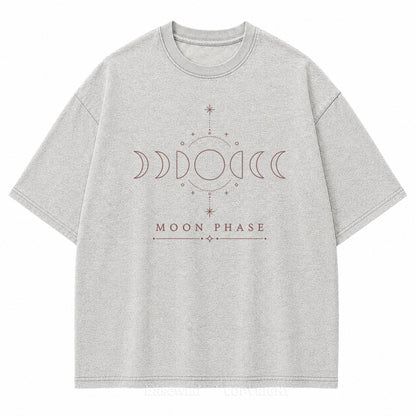 Moon Phase Minimal Celestial Washed Print Tee