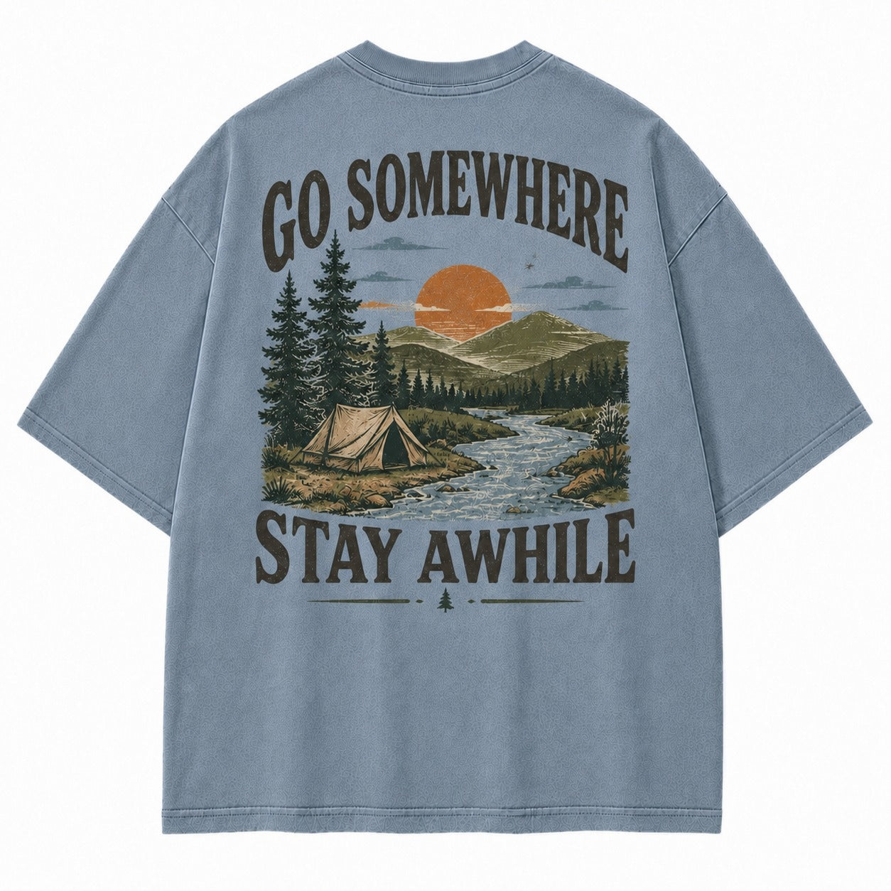 Go Somewhere Stay Awhile Washed T-Shirt